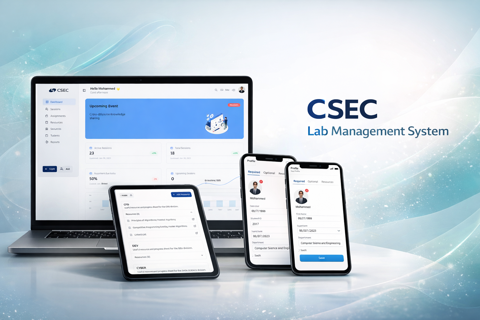 CSEC Portal website preview